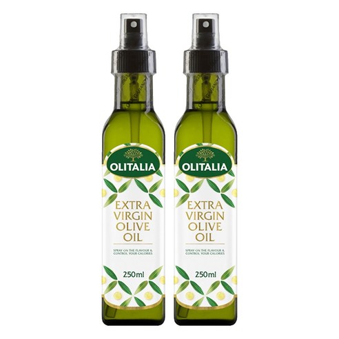 올리타리아 엑스트라버진 올리브유 직사형 스프레이타입, 250ml, 2개