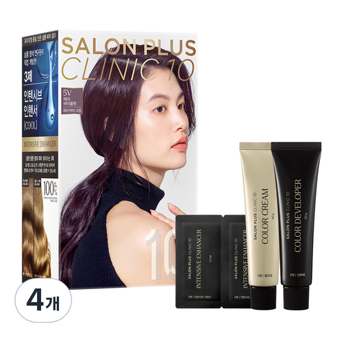 미쟝센 살롱 PLUS CLINIC 10 염색제, 5 애쉬 바이올렛, 4개