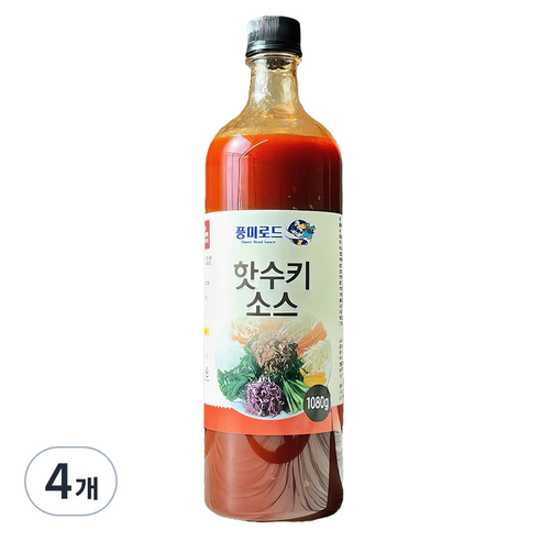 풍미로드 핫수키소스, 1080g, 4개