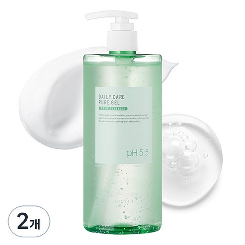 은율 데일리 케어 퓨어 젤 폼클렌저, 512ml, 2개