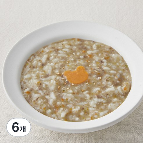 정미경키친 킨더가든 우리아이 한우 야채죽, 300g, 6개