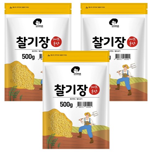 엉클탁 국산 찰기장, 500g, 3개