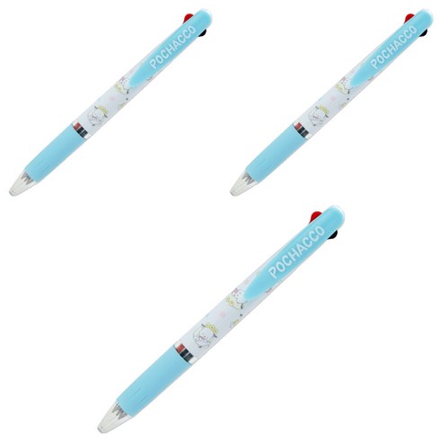 제트스트림 산리오 3색 볼펜 0.5mm, 포차코, 3개