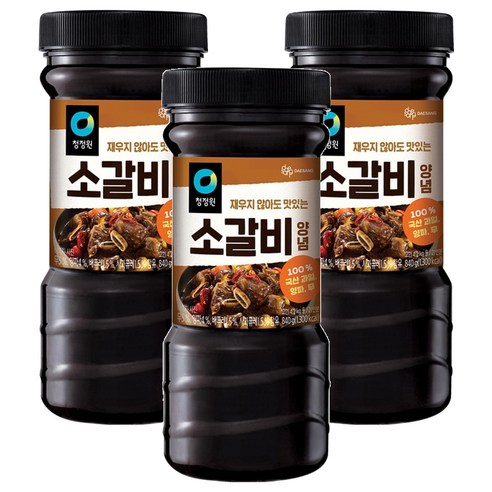 청정원 전통 소갈비양념, 840g, 3개