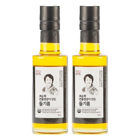 최순희 전통명장이 만든 들기름, 180ml, 2개