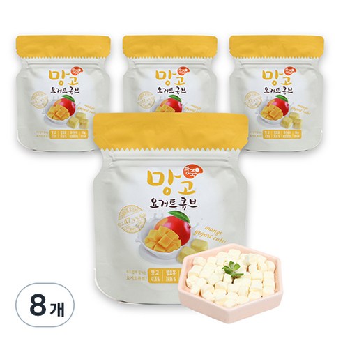 짱죽 요거트큐브, 망고, 16g, 8개