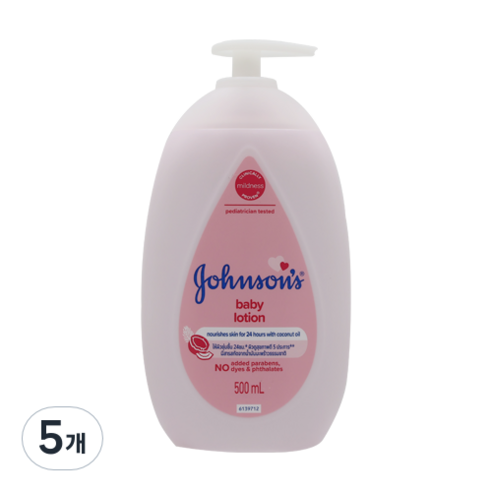 존슨즈 베이비 로션 핑크, 500ml, 5개
