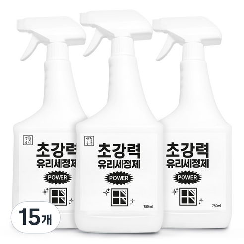 생활공식 초강력 파워 유리세정제, 750ml, 15개