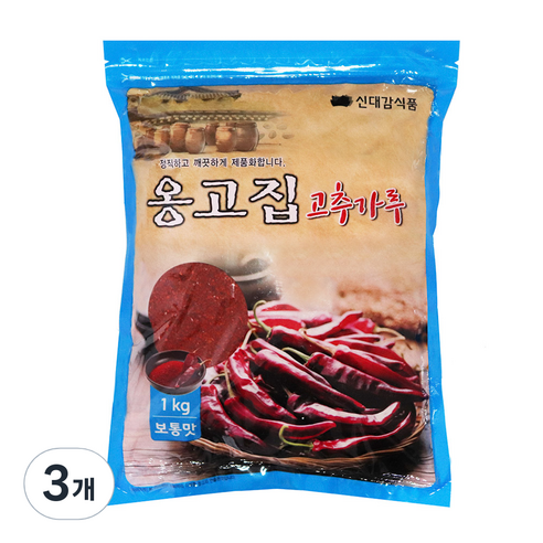 신대감 옹고집 고추가루 보통맛 김치 양념용, 1kg, 3개