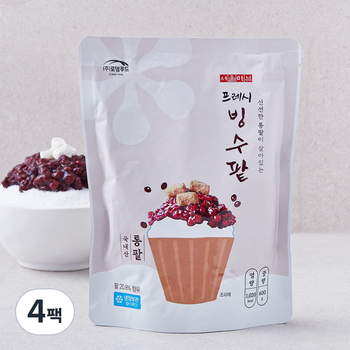 서울마님 프레시 국산 빙수팥, 600g, 4개