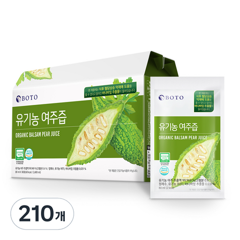 보뚜 유기농 여주즙, 210개, 80ml
