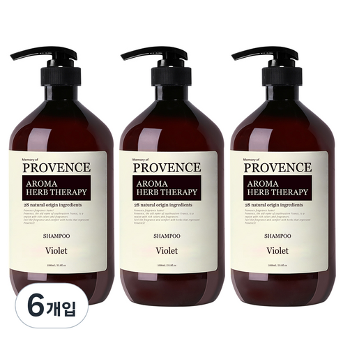 프로방스 퍼퓸샴푸 바이올렛, 1L, 6개