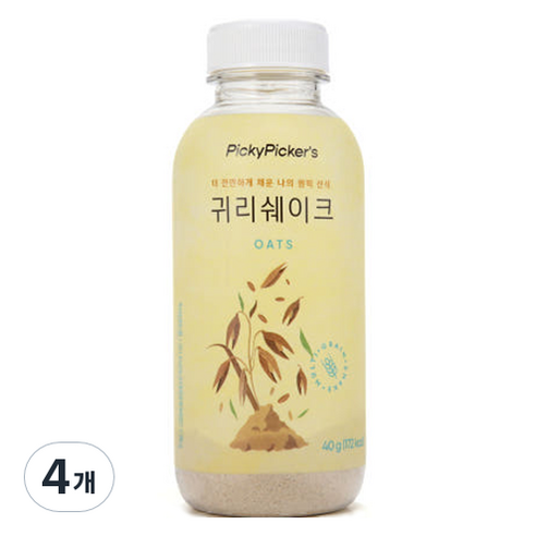 피키피커스 원픽선식 귀리쉐이크 미숫가루, 40g, 4개