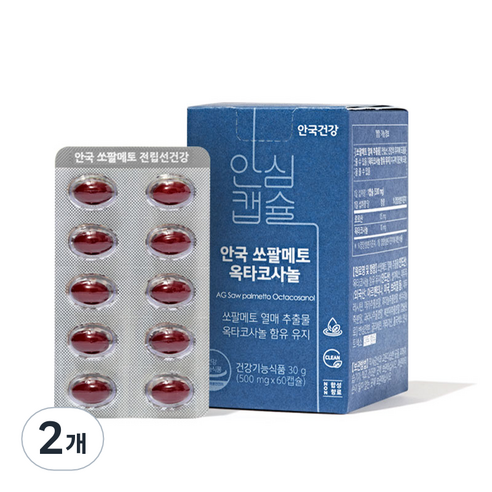 쏘팔메토 옥타코사놀 30g, 60정, 2개