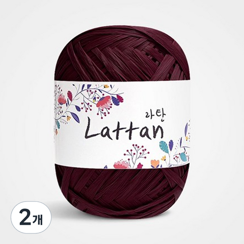 yarna 라탄 라피아 뜨개실 40g, 16번 무광, 2개