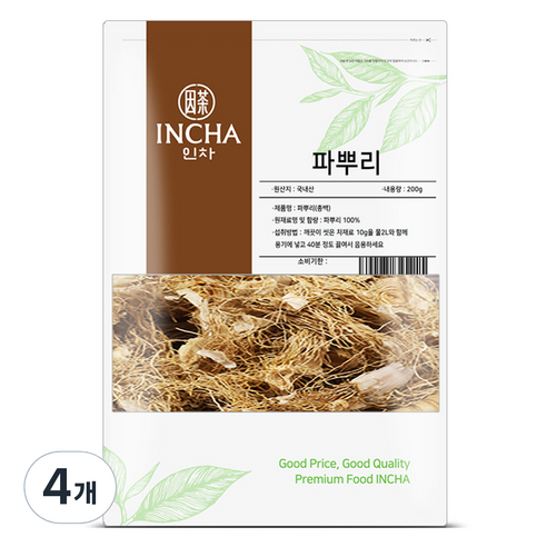 인차 파뿌리 차, 200g, 4개