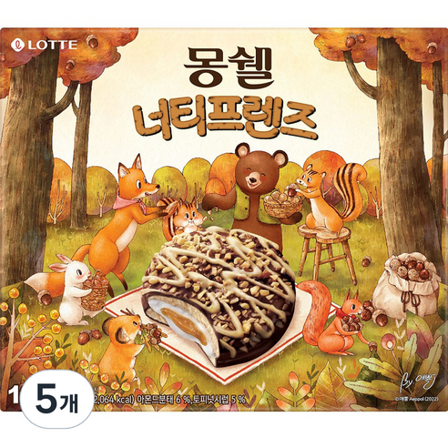 몽쉘 너티프렌즈 12p, 408g, 5개
