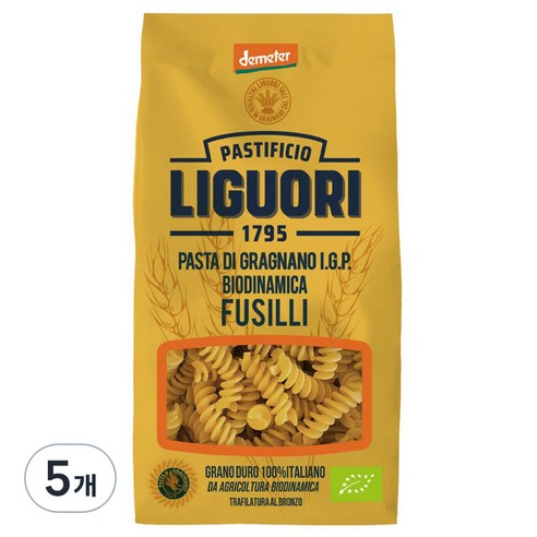 리구오리 유기농 푸실리, 400g, 5개