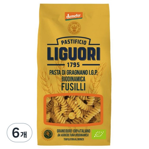 리구오리 유기농 푸실리, 400g, 6개