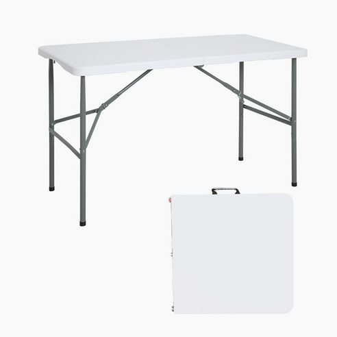 코멧 아웃도어 브로몰딩 접이식 테이블 1200, 화이트
