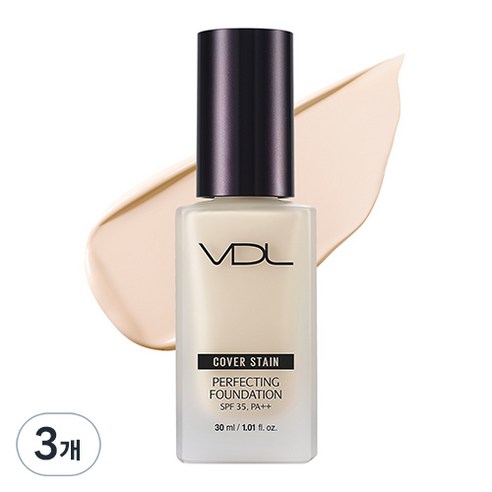 브이디엘 커버 스테인 퍼펙팅 파운데이션 30ml, V01, 3개