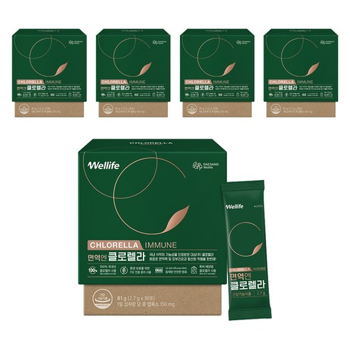 대상웰라이프 면역엔 클로렐라 30p, 81g, 5개