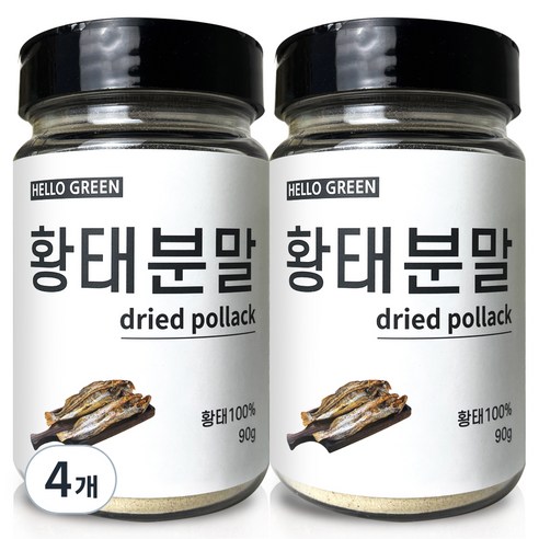 헬로우그린 황태 가루 통, 90g, 4개