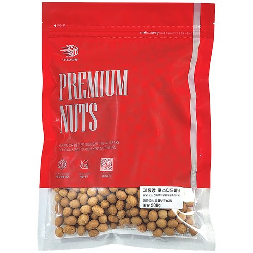 다다모마켓 로스티드피넛, 500g, 1개