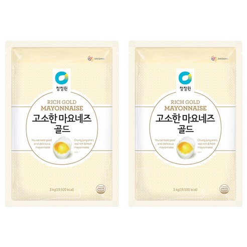 청정원 고소한 마요네즈 골드, 3kg, 2개