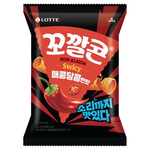 꼬깔콘 매콤달콤한맛, 67g, 1개