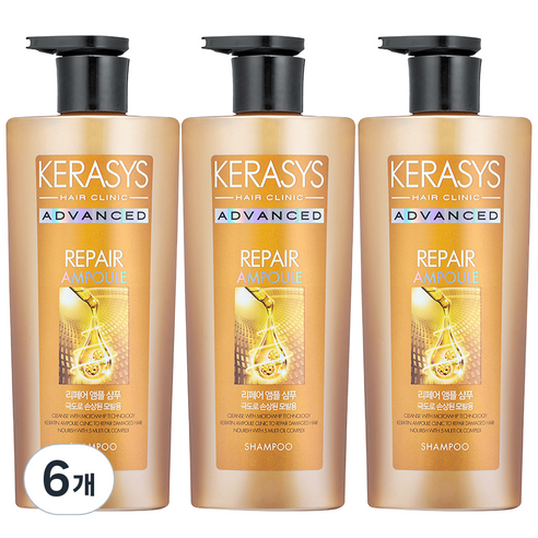 케라시스 어드밴스드 앰플샴푸 리페어, 600ml, 6개