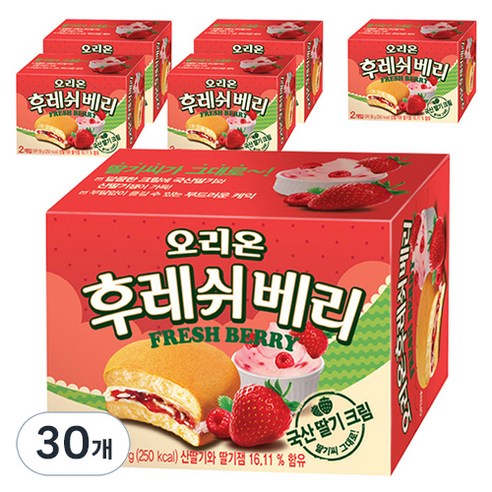 오리온 딸기 후레쉬베리, 56g, 12개