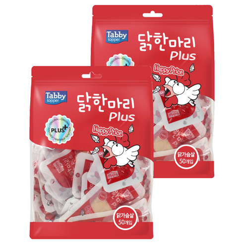 테비토퍼 고양이 플러스 통살 간식, 닭가슴살, 20g, 100개