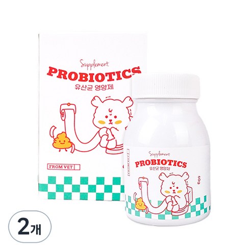 프롬벳 반려동물 프로바이오틱스 영양제, 장건강/유산균, 60g, 2개
