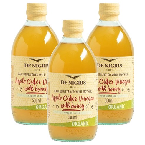 데니그리스 사과식초 허니, 500ml, 3개
