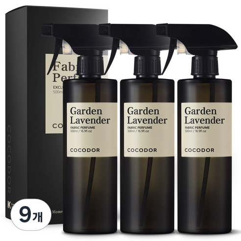 코코도르 룸 앤 패브릭 퍼퓸 섬유탈취제 가든라벤더, 500ml, 9개