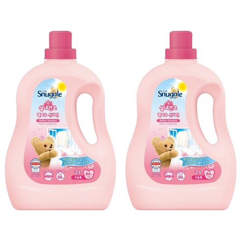 스너글 실내건조 섬유유연제 멜로우 선샤인 본품, 2L, 2개