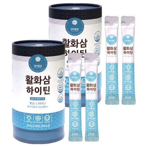 양지홍삼 하이틴 활화삼, 30회분, 450ml, 2개