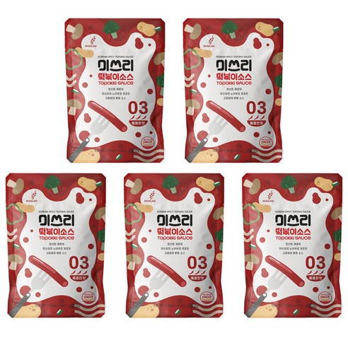 미쓰리 떡볶이소스 03 매콤한 맛, 50g, 5개