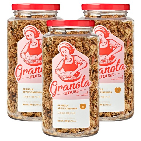 그래놀라하우스 그래놀라 애플시나몬, 300g, 3개