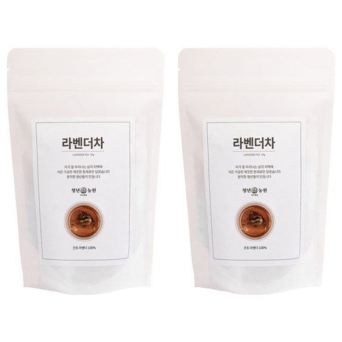 청년농원 저온가공 라벤더차 삼각티백, 1g, 50개입, 2개
