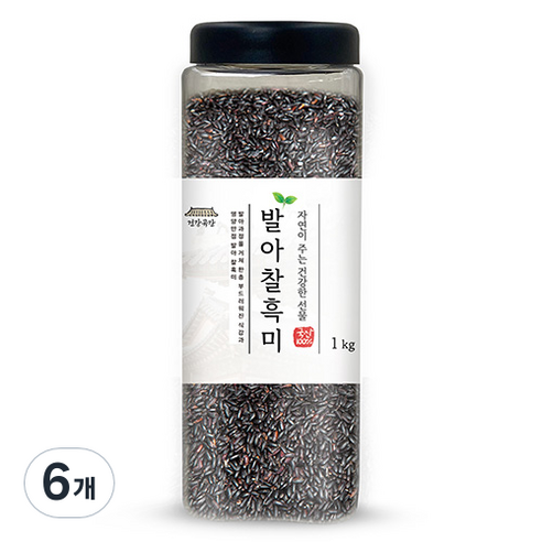 건강곡간 발아찰흑미, 1kg, 6개
