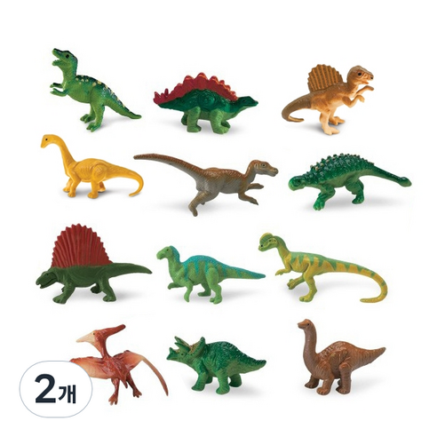 사파리엘티디 공룡 튜브 피규어 Dinos 695404, 2개