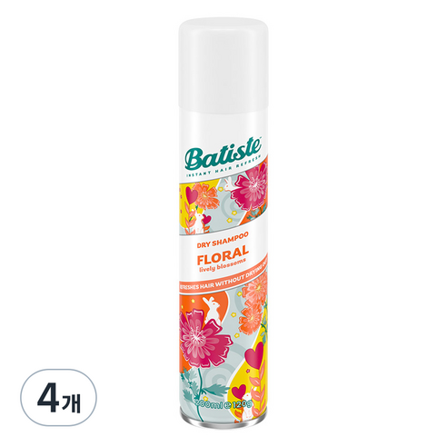바티스트 드라이샴푸 플로랄, 200ml, 4개