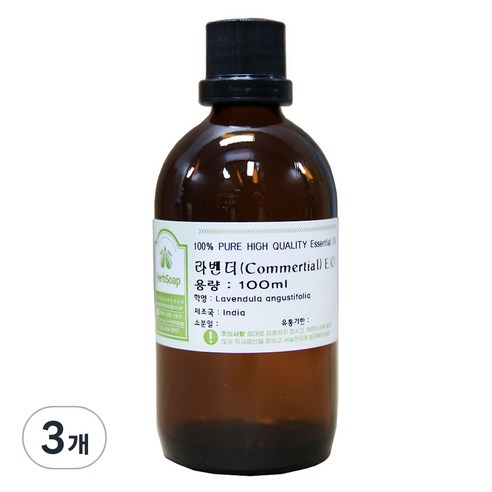 허브솝 라벤더 커머시얼 에센셜 오일 100ml, 3개