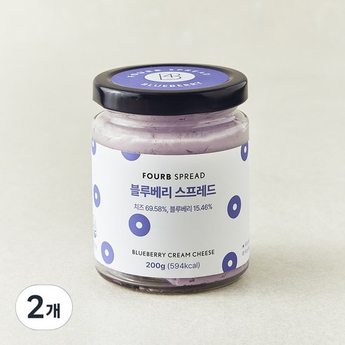 포비 블루베리 스프레드, 2개, 200g