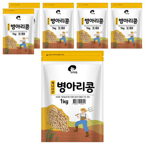 엉클탁 캐나다산 병아리콩, 1kg, 6개