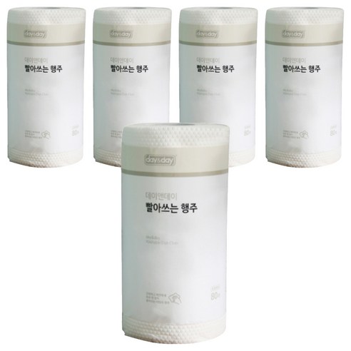 데이앤데이 빨아쓰는 행주 80매 대형, 5개