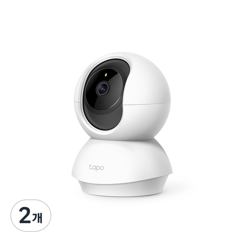 타포 3MP 회전형 스마트 홈 WiFi 카메라 실내용, TC71, 2개