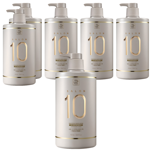 미쟝센 살롱10 단백질 대용량 에센스 헤어팩 극손상 모발용, 990ml, 6개